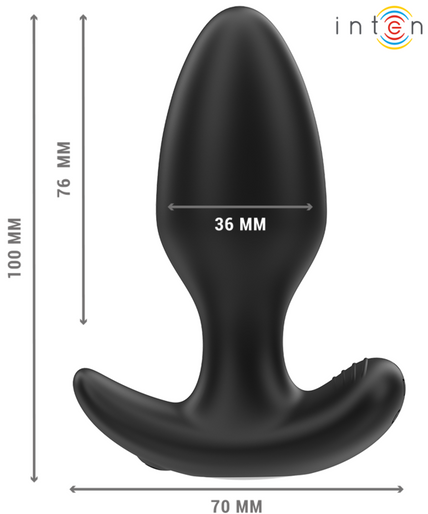 INTENSE - JOEY ANAL PLUG 10 VIBRATIONS BLACK REMOTE CONTROL