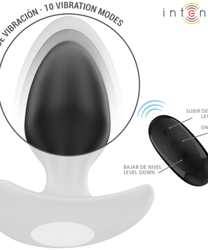 INTENSE - JOEY ANAL PLUG 10 VIBRATIONS BLACK REMOTE CONTROL