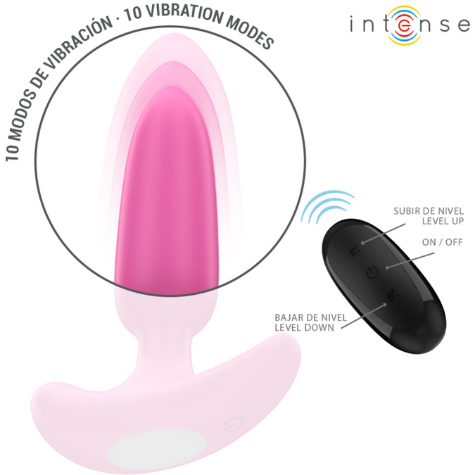 Intense – Ross Anale Plug 10 Trillingen Roze Afstandsbediening