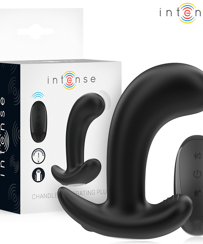 Intense – Chandler Anal Plug 10 Vibrations Black Remote Control