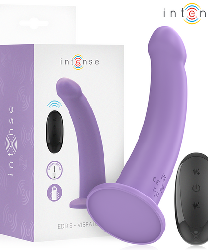 INTENSE - EDDIE VIBRATOR 17.5 CM 10 VIBRATIONS PURPLE REMOTE CONTROL