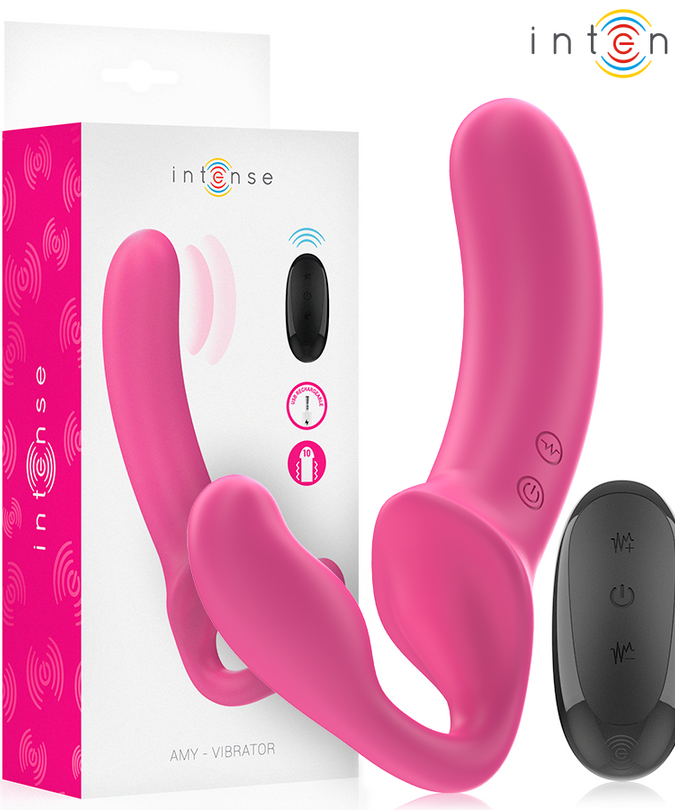 Intense – Amy Double Vibrator 20 Cm Pink Remote Control