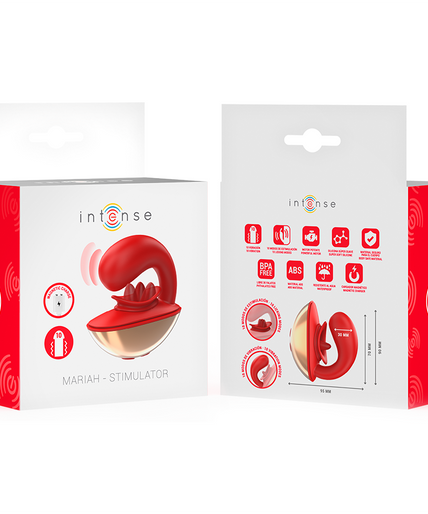 INTENSE - MARIAH VIBRATOR & STIMULATOR IN U SHAPE 10 VIBRATIONS RED