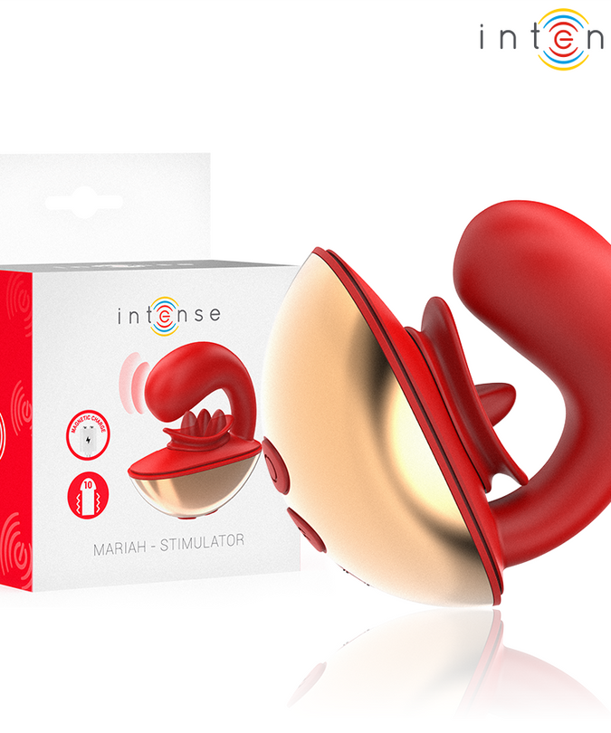 Intense – Mariah Vibrator & Stimulator In U Shape 10 Vibrations Red