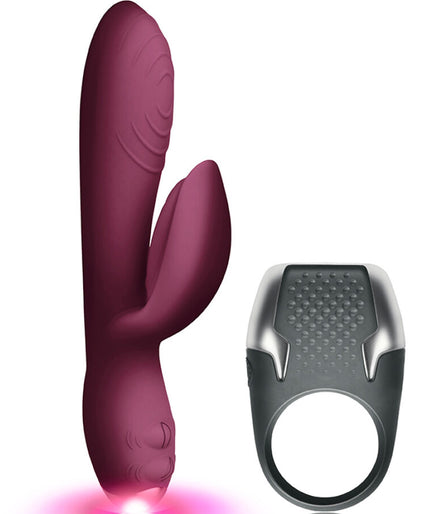 CLIMAXIMUM - LAMOUR KIT KONIJNENVIBRATOR + LED PIEMELRING