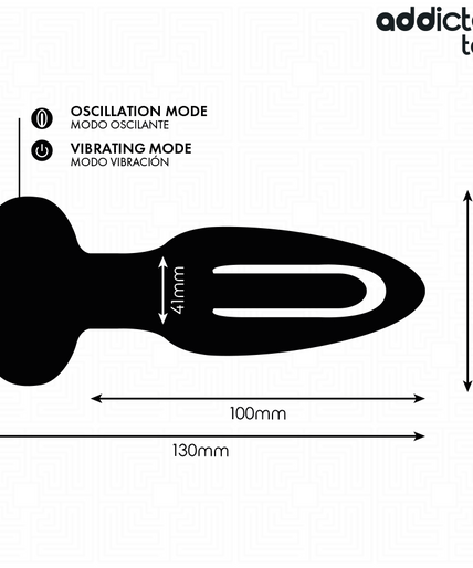 ADDICTED TOYS - ANAL PLUG WITH VIBRATING TONGUE AND REMOTE CONTROL