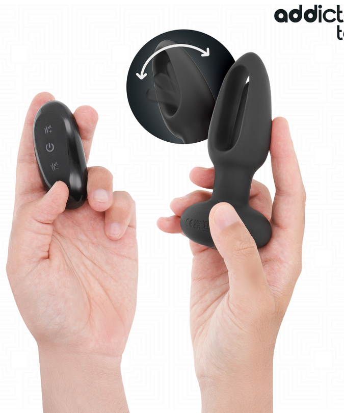 ADDICTED TOYS - ANAALPLUG MET TRILLENDE TONG EN AFSTANDSBEDIENING