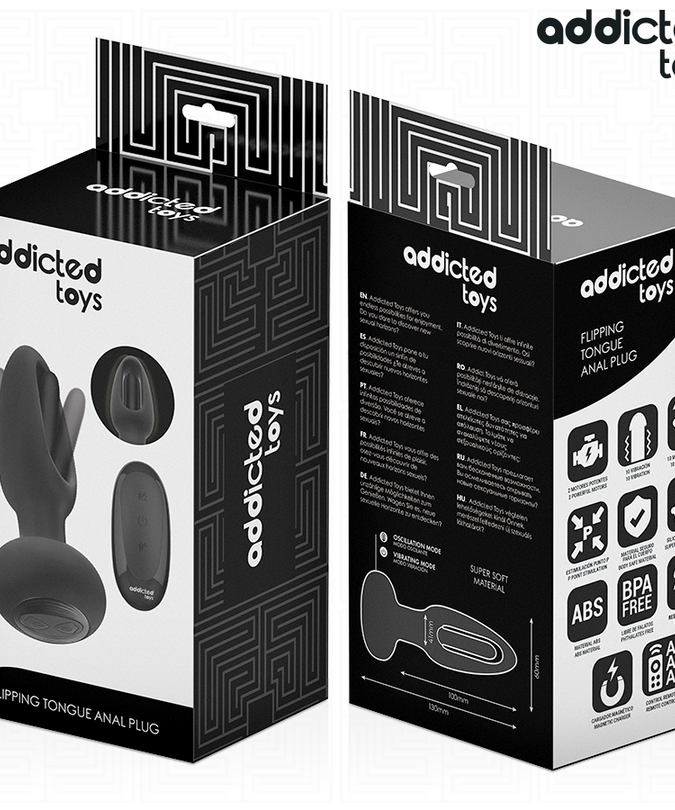 ADDICTED TOYS - ANAALPLUG MET TRILLENDE TONG EN AFSTANDSBEDIENING