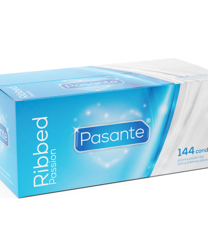 PASANTE - GERIBBELDE PASSION CONDOMS DOOS 144 STUKS