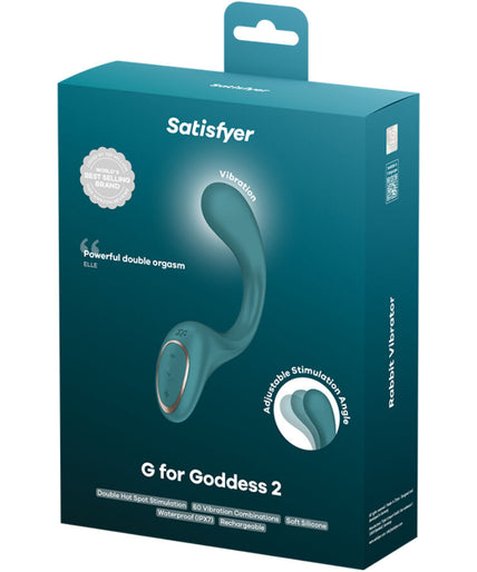 SATISFYER - G FOR GODDESS 2 RABBIT VIBRATOR BOTTLE GREEN