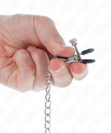 KINK - FLAT CHAIN NIPPLE CLAMPS SILVER 34 CM