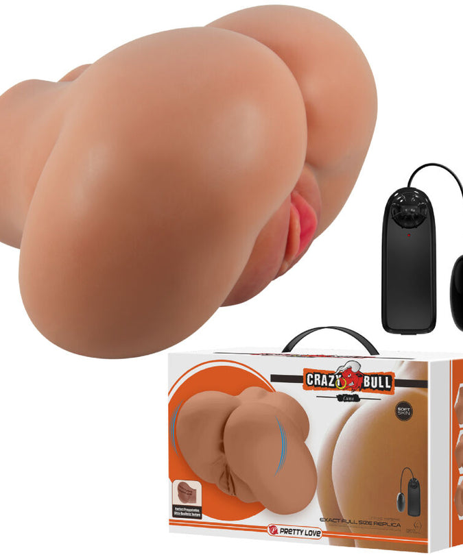 Crazy Bull – Luna Vibrator-Butt mit realistischem Vagina- und Anus-Design Fernbedienung