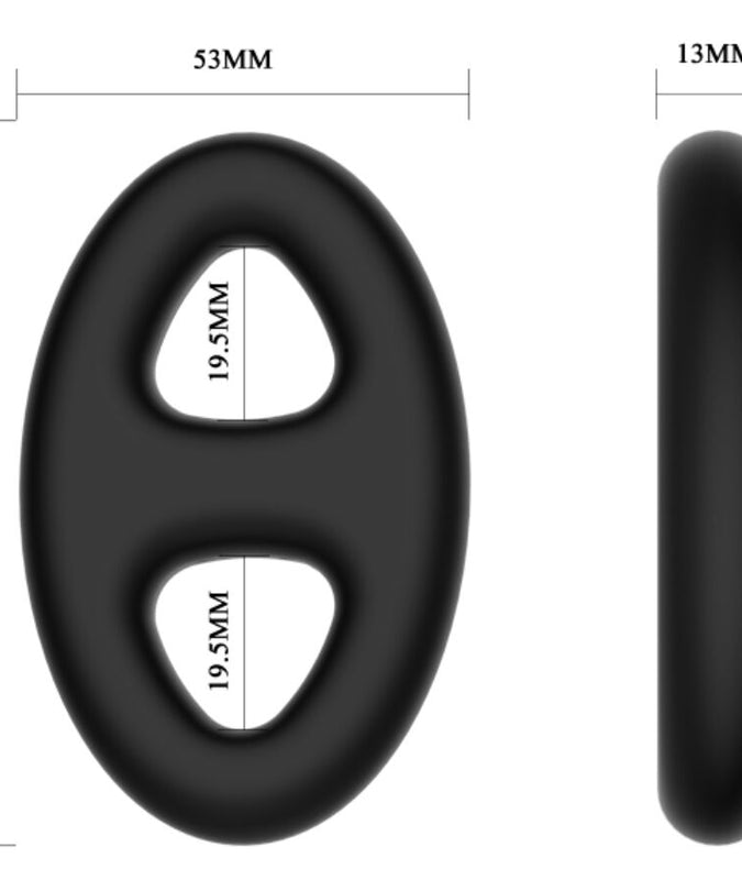 CRAZY BULL - DOUBLE OVAL SILICONE RING