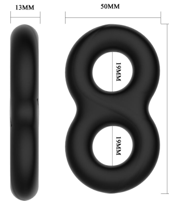 CRAZY BULL - DUBBELE INFINITY SILICONEN RING