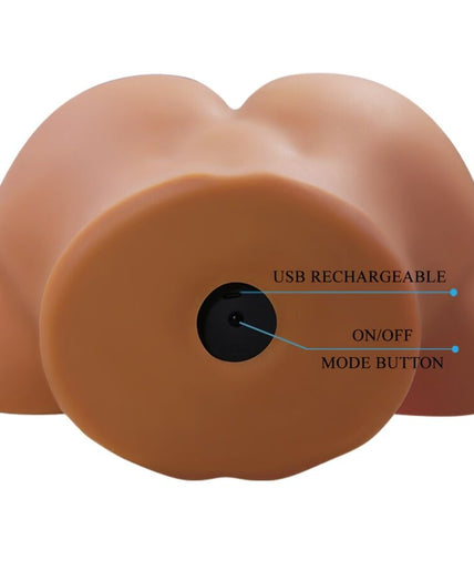 CRAZY BULL - GERIANN REALISTIC FEMALE BUTT VIBRATOR AND SUCKER WITH SOUND 5.5 KG