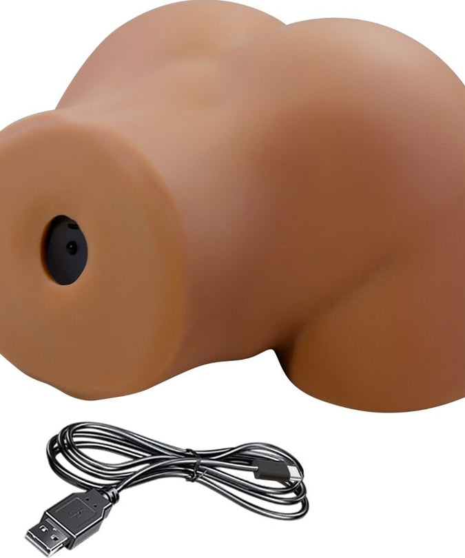 CRAZY BULL - GERIANN REALISTISCHE VROUWELIJKE BILVIBRATOR EN ZUIGER MET GELUID 5,5 KG