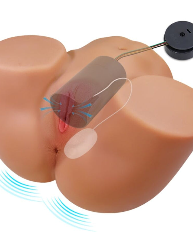 CRAZY BULL - ILANA REALISTISCHE VROUWELIJKE BILVIBRATOR EN ZUIGER MET GELUID 6,8 KG