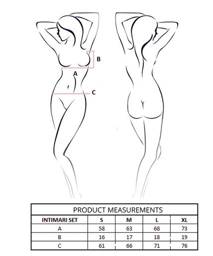PASSION - INTIMARI BH + SLIP SET ZWART S/M