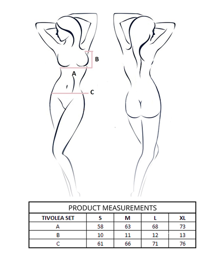 PASSION - TIVOLEA BRA + STRING SET PAARS L/XL