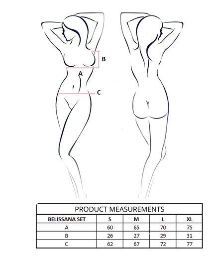 PASSION - BELISSANA BH + STRING SET WIT S/M