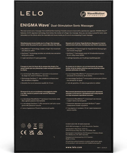 LELO – ENIGMA WAVE Triple Vibration Massager – Black