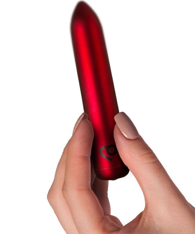 ROCKS-OFF - RECHARGEABLE VIBRATING BULLET POPPY RED
