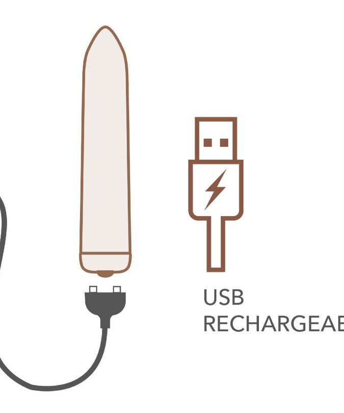 ROCKS-OFF - RECHARGEABLE VIBRATING BULLET GOLDEN ROSE