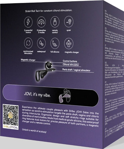 SNAIL VIBE - JOVI COUPLES RING REMOTE CONTROL BLACK