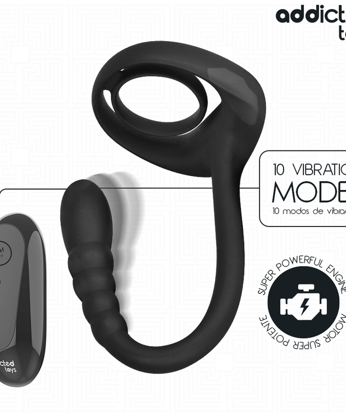 ADDICTED TOYS - P-SPOT VIBRATING COCK RING REMOTE CONTROL