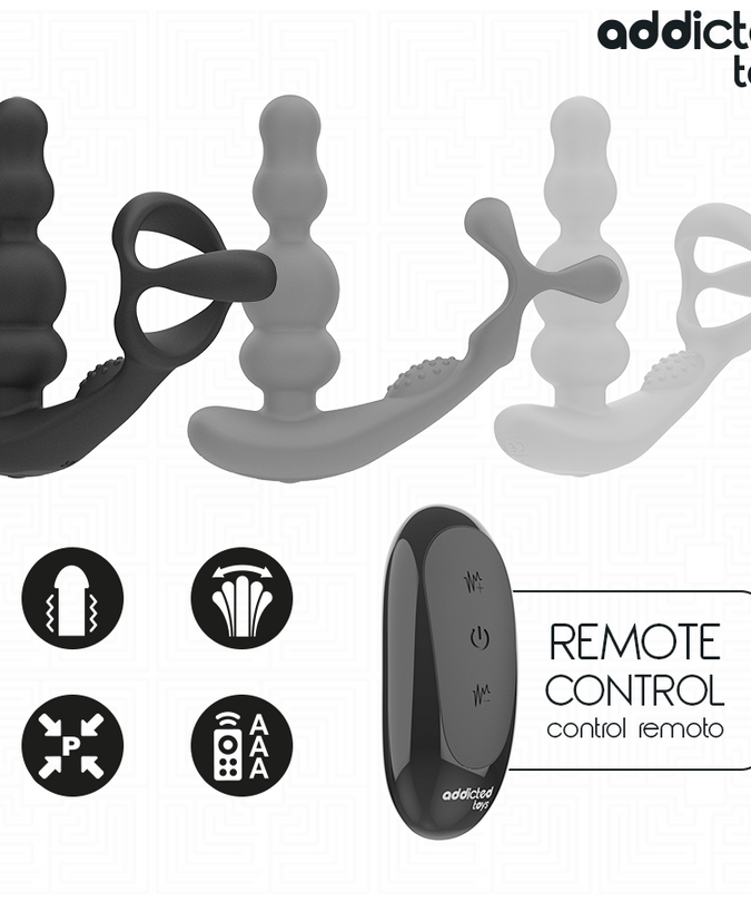 Pleasurements – Addicted Toys – Rotating Prostate Massager With Remote Control