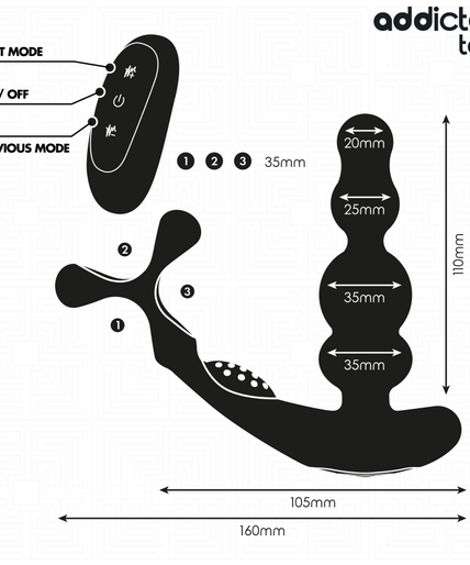 Addicted Toys – Rotating Prostate Massager with Remote Control