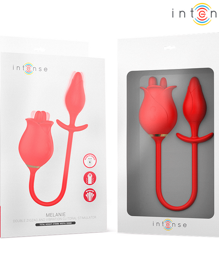 INTENSE - MELANIE DOUBLE CLITORIS STIMULATOR WITH ZIGZAG TONGUE