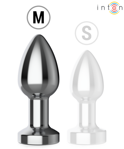 INTENSE - VIBRATING METAL ANAL PLUG WITH LED LIGHTS AND REMOTE CONTROL - SIZE M