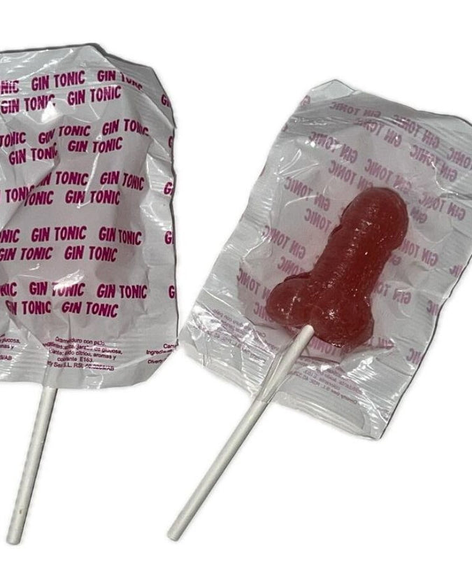 DIABLO GOLOSO - 1 PENIS CHOCOLADE LIKKEBAARD GIN TONIC AARDBEI SMAAK 10% ALCOHOL