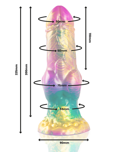 EPIC - IRIS DILDO WITH RAINBOW TESTICLES OF PLEASURE