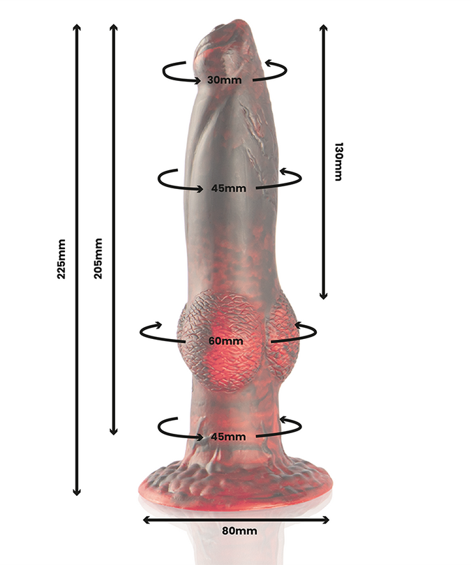 EPIC - PROMETHEUS DILDO TITAN IN FLAMES RECHARGEABLE REMOTE CONTROL