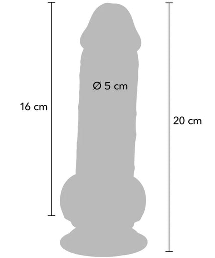 GET REAL - DELUXE REALISTIC PENIS WITH TESTICLES EXTRA THICK 20 CM