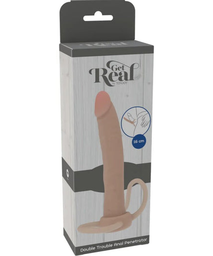 GET REAL - DOUBLE TROUBLE SILICONE ANAL PENETRATOR 16 CM