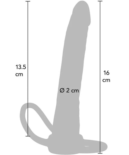 GET REAL - DOUBLE TROUBLE SILICONE ANAL PENETRATOR 16 CM