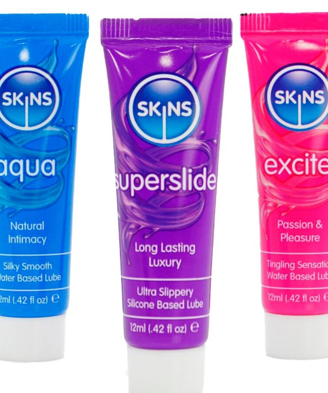 SKINS - VITAL LUBES KIT AQUA, SUPERSLIDE & EXCITE GLIJMIDDELEN 3 x 12 ML