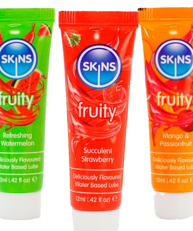 Skins – Fruity Lubes Kit Watermelon, Strawberry & Mango Lubricants 3 X 12 Ml