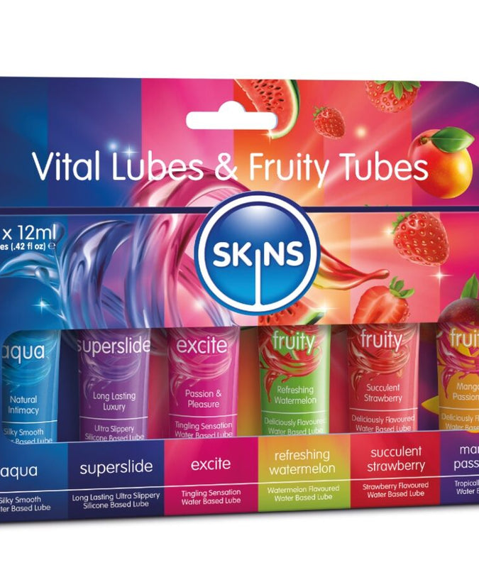Skins – Vital & Fruity Lubes Kit Lubricants 6 X 12 Ml