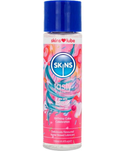 SKINS - SMAAKVOL WATERGEDRAGEN GLIJMIDDEL BIRTHDAY CAKE 130 ML