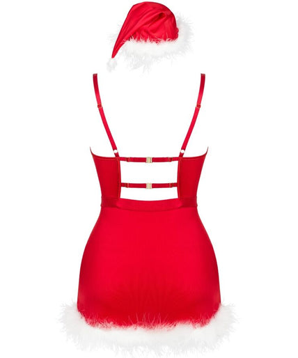LIVCO CORSETTI FASHION - AGETHE LC 90607 CHEMISE + THONG + CHRISTMAS HAT L/XL