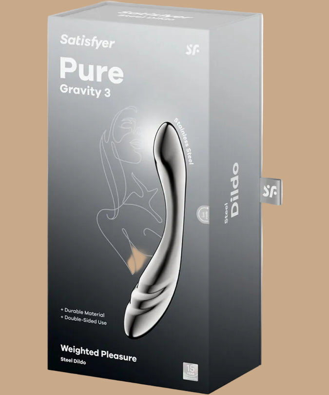 Satisfyer Pure Gravity 3 – Stainless Steel Double-Ended Dildo