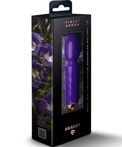 ROCKS-OFF - MINI RECHARGEABLE WAND 16 FUNCTIONS VIOLET DREAM