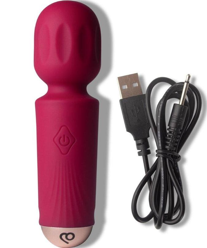 ROCKS-OFF - MINI RECHARGEABLE WAND 16 FUNCTIONS AZALEA RED