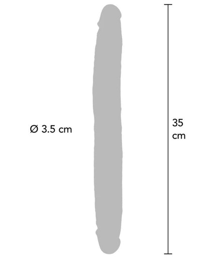 GET REAL - DOUBLE-ENDED SILICONE DILDO CARAMEL 35 CM
