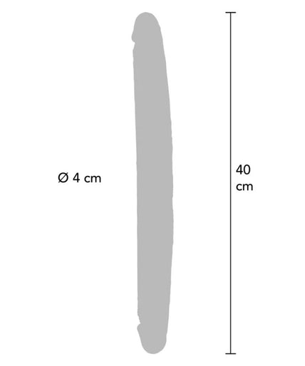 GET REAL - DOUBLE-ENDED SILICONE DILDO CARAMEL 40 CM