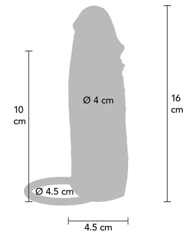 GET REAL - HYDRATED SKIN SILICONE PENIS SLEEVE CARAMEL 16 CM